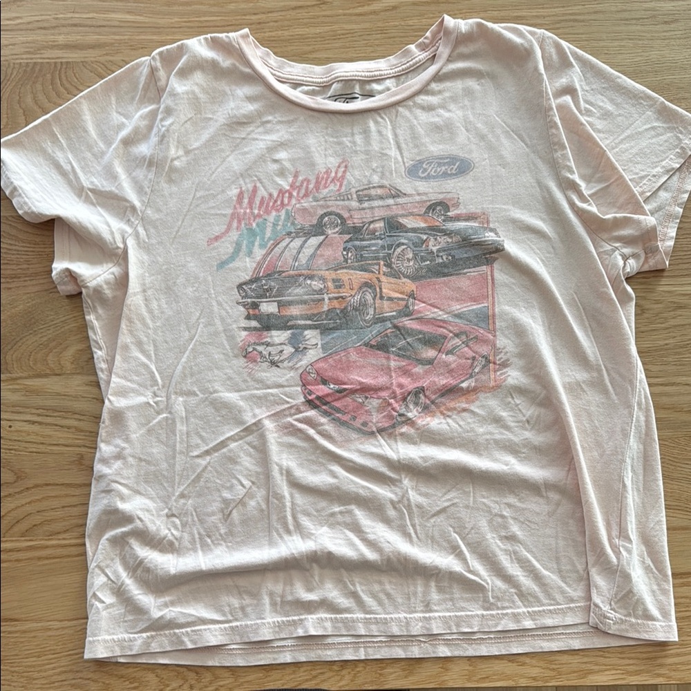 Lucky Brand Ford Graphic T-Shirt - Light Pink